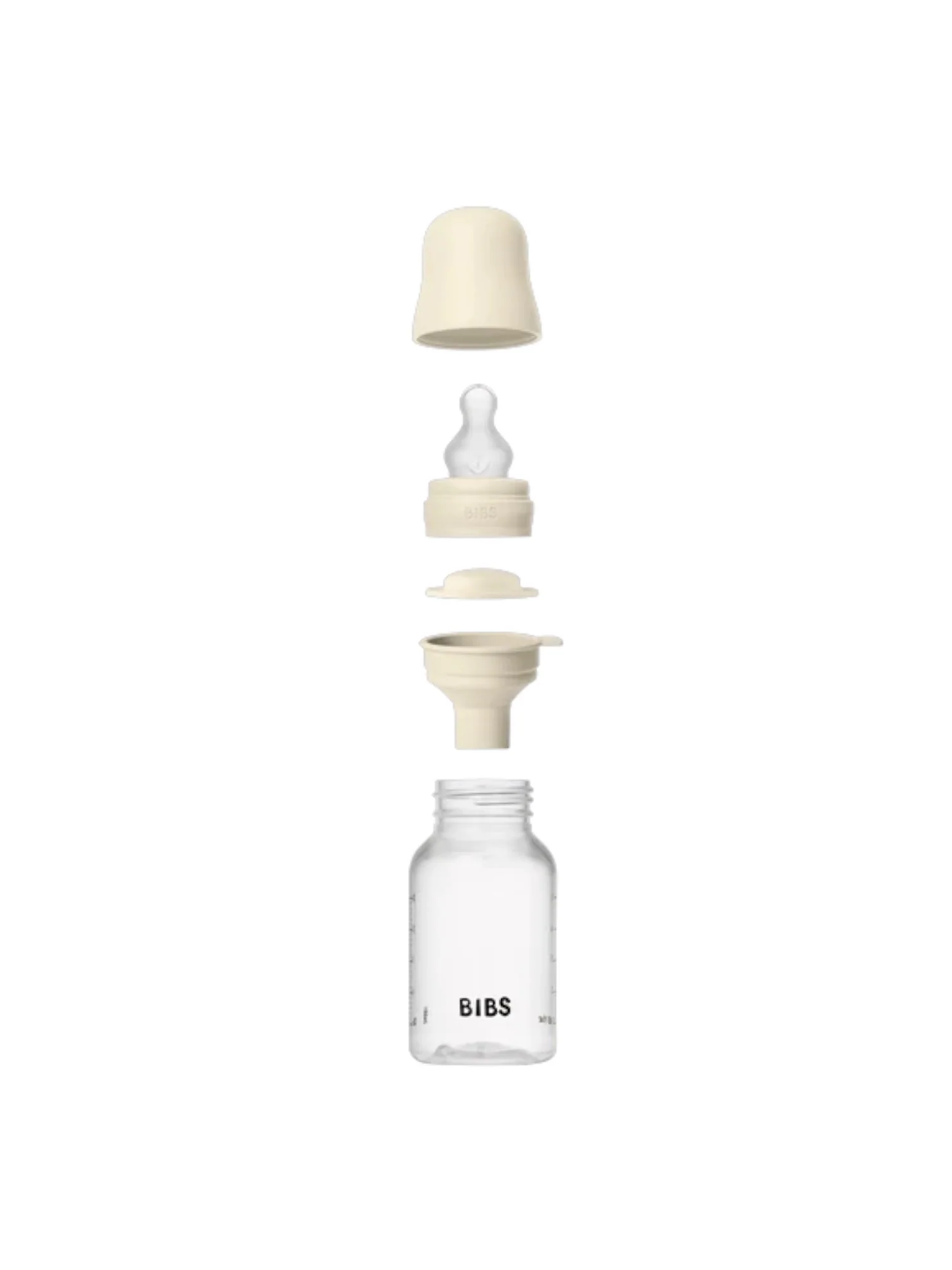 BIBS Baby Bottle Complete Set 150ml Silicone Ivory - Image 3