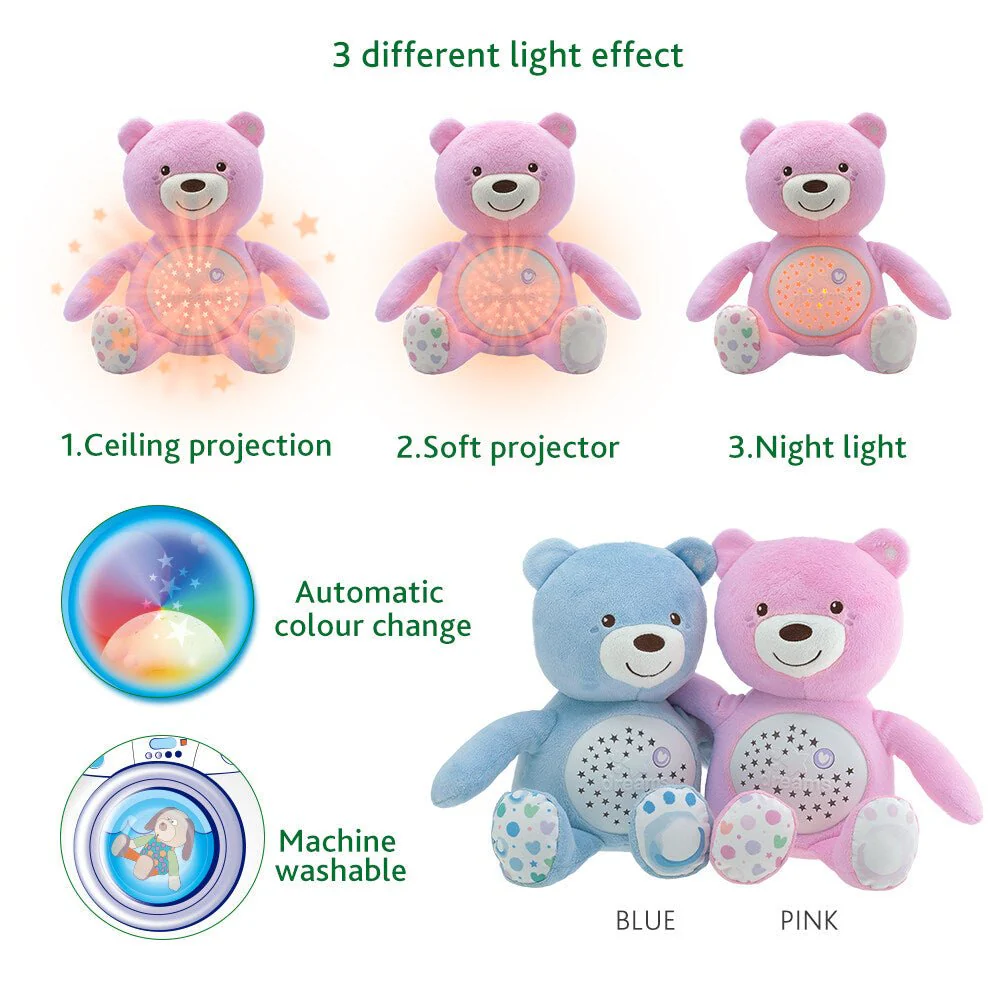 CHICCO Baby Bear Soft Toy Pink - Image 3