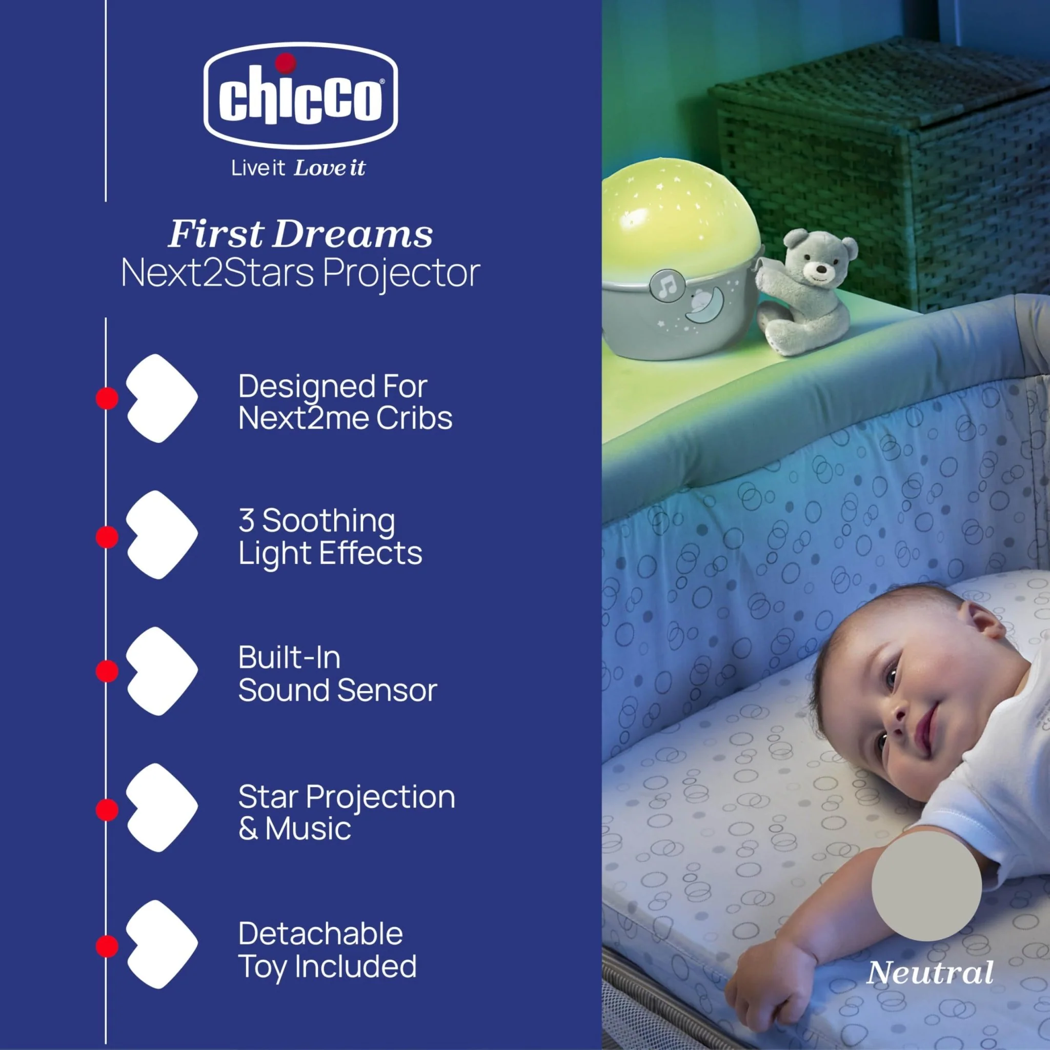 CHICCO Toy Next2Star Projecttor Blue - Image 3