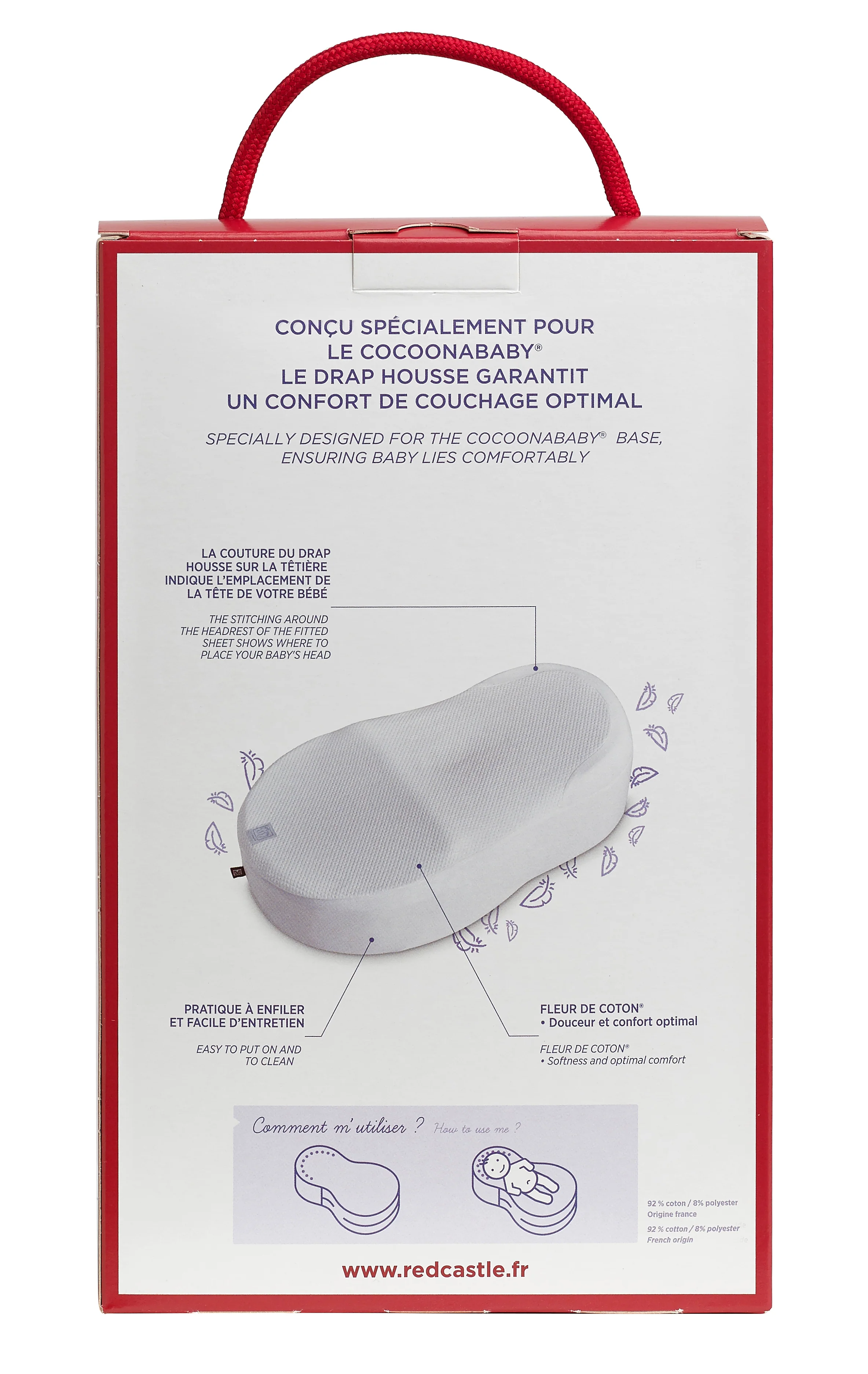COCOONABABY NEST FITTED SHEET - WHITE - Image 3