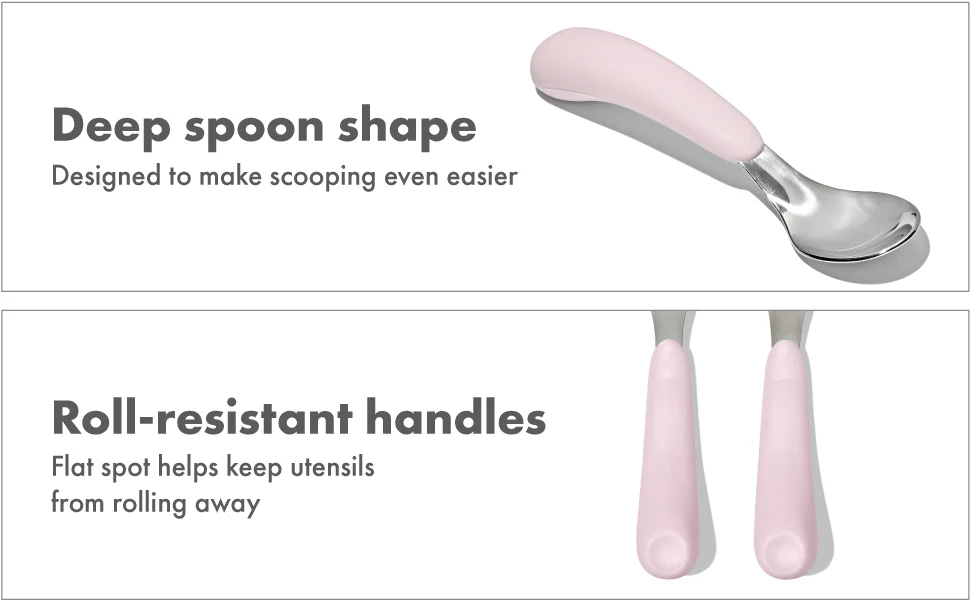 OXO TOT Fork & Spoon Set - Blossom - Image 3