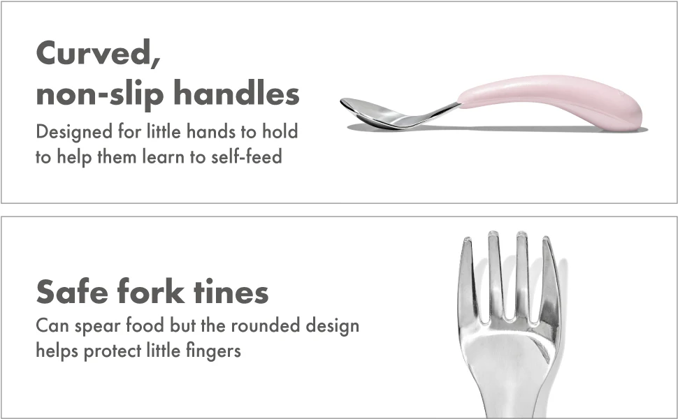 OXO TOT Fork & Spoon Set - Blossom - Image 4