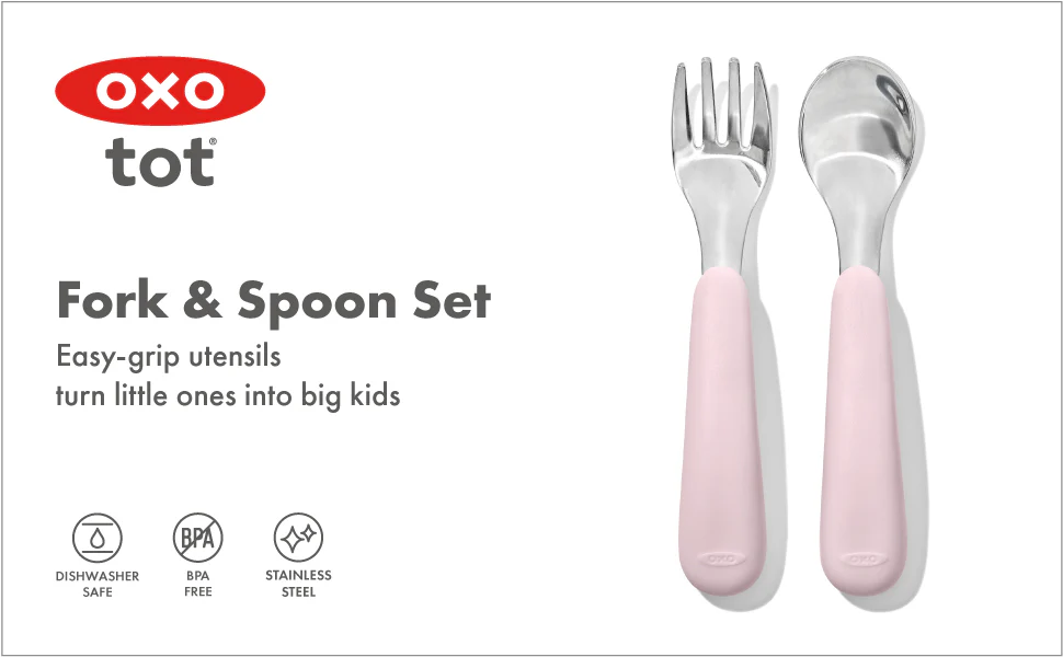 OXO TOT Fork & Spoon Set - Blossom - Image 5