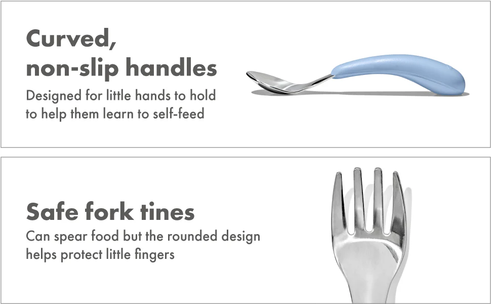 OXO TOT FORK & SPOON SET - DUSK - Image 4