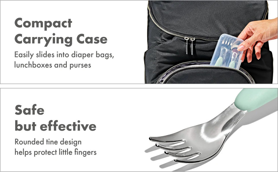 OXO TOT Fork & Spoon Set - Opal - Image 5