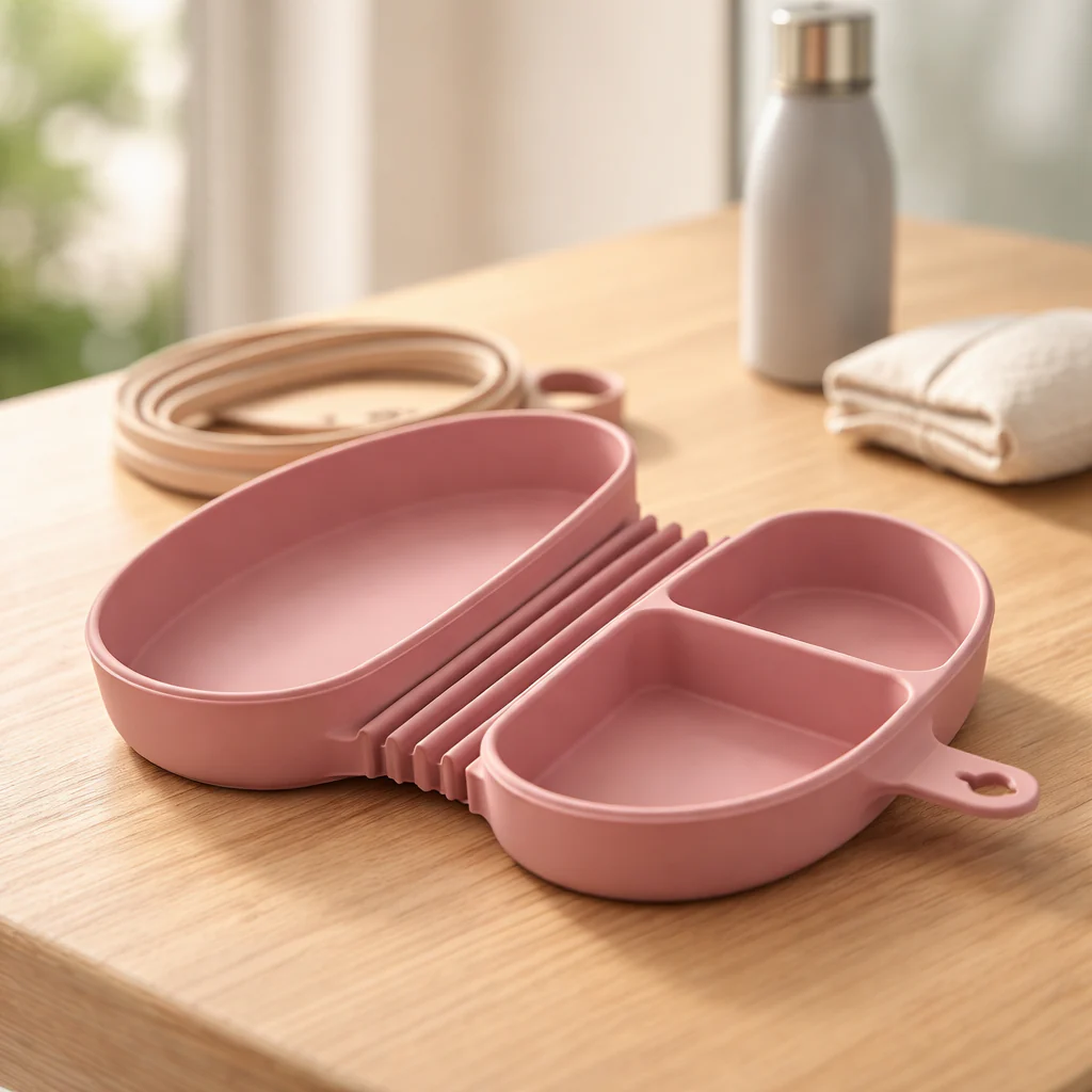 Giggle Bubs, Foldable Silicone Kids Meal Box. - Image 3