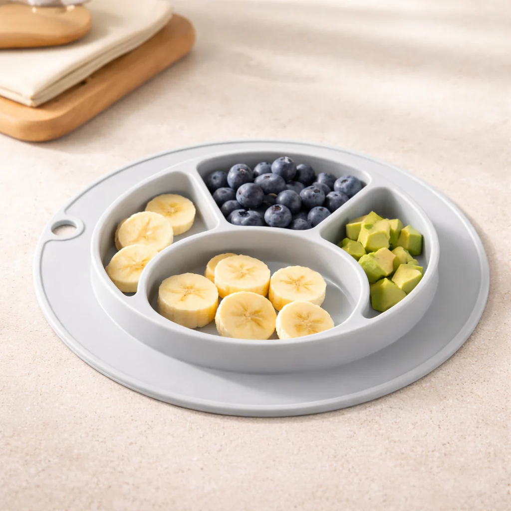 Giggle Bubs, Baby Mini Silicone Suction Plate with Placemat. - Image 5