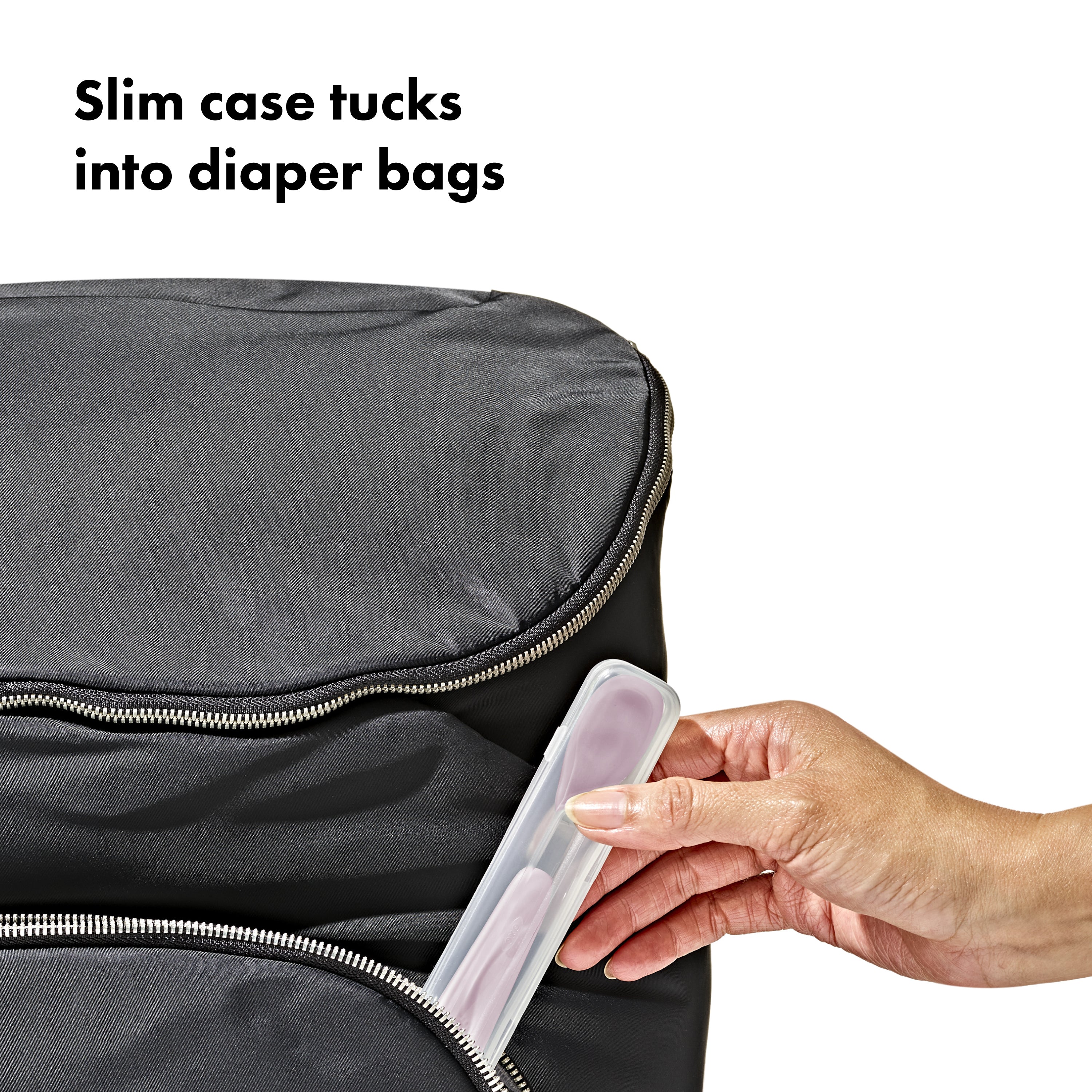 OXO TOT On-The-Go Feeding Spoon - Blossom OXO - Image 3