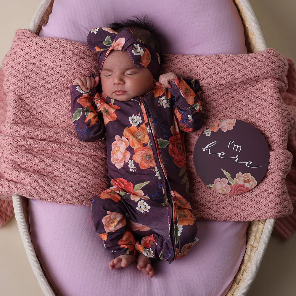 Snuggle Hunny, Sienna Organic Snugglesuit Convertible Romper with Frill - Image 3