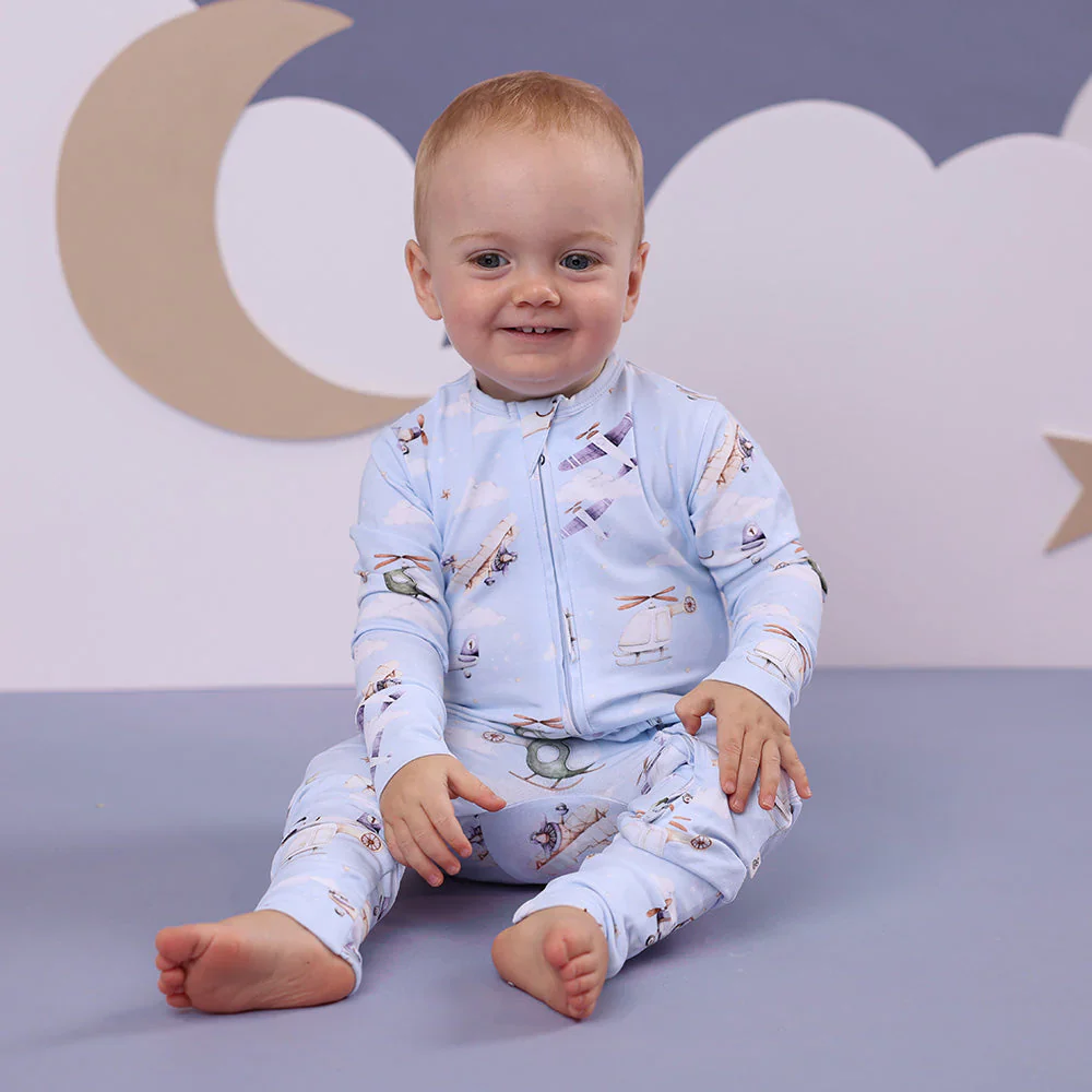 Snuggle Hunny, Taking Flight Long Sleeve Organic Growsuit - Image 10