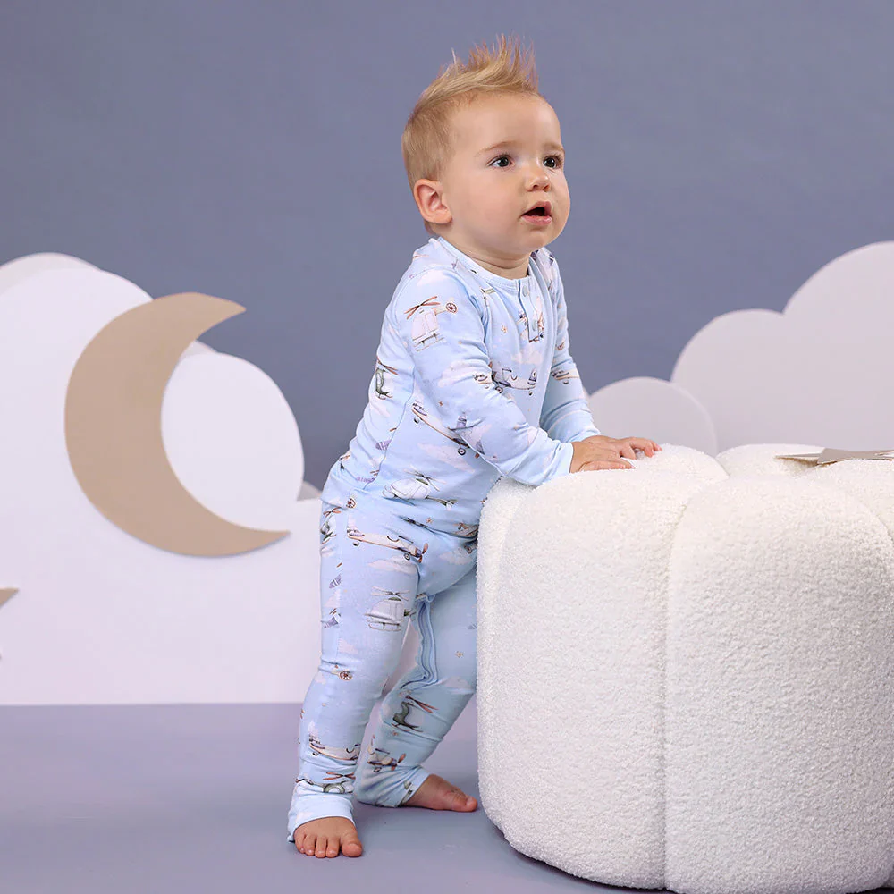 Snuggle Hunny, Taking Flight Long Sleeve Organic Growsuit - Image 3