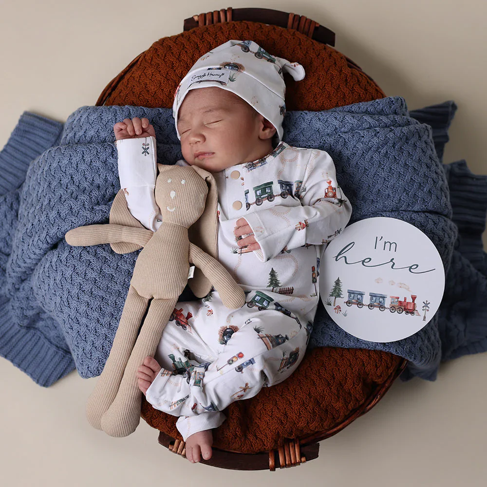 Snuggle Hunny, Trains Organic Growsuit - Image 4