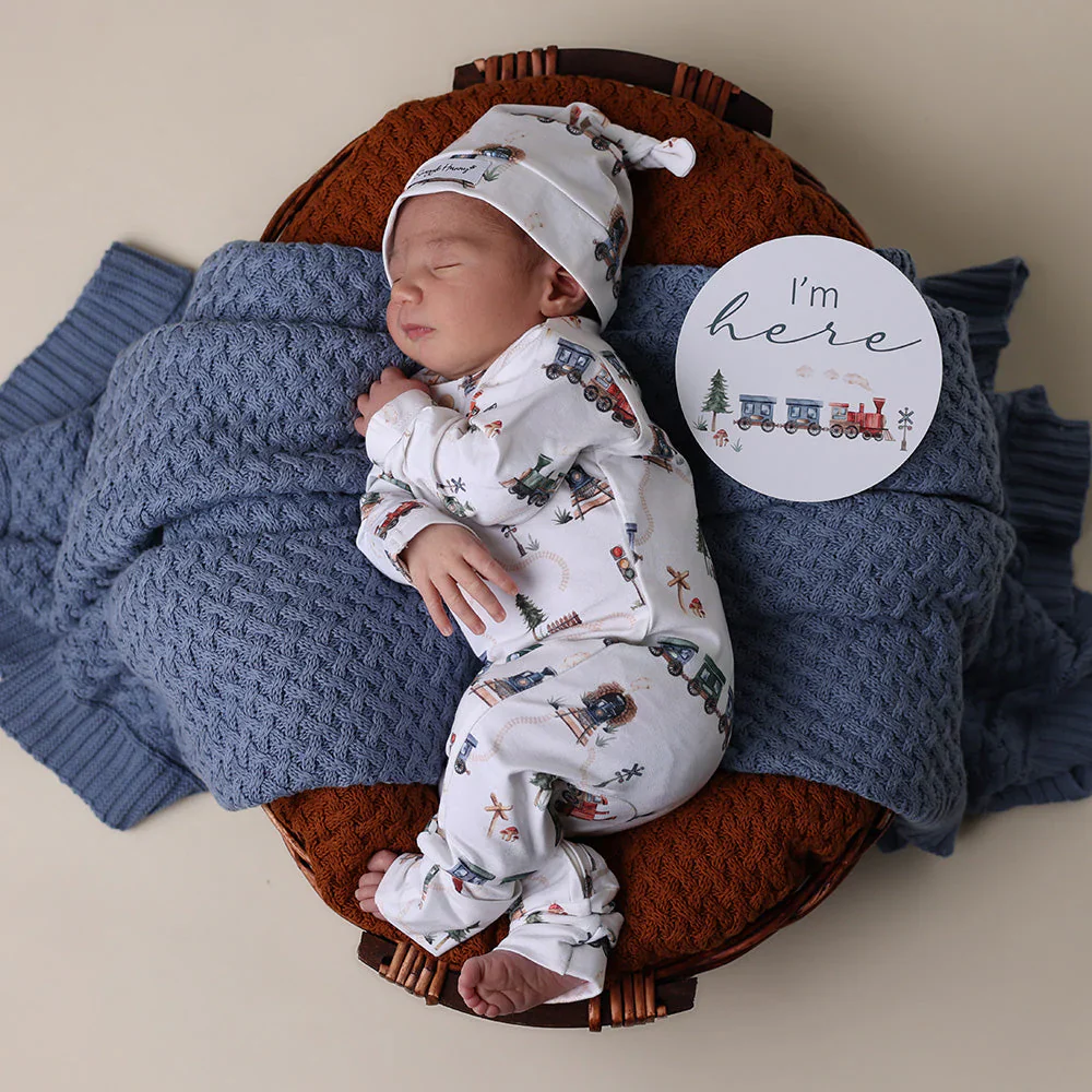 Snuggle Hunny, Trains Organic Growsuit - Image 5