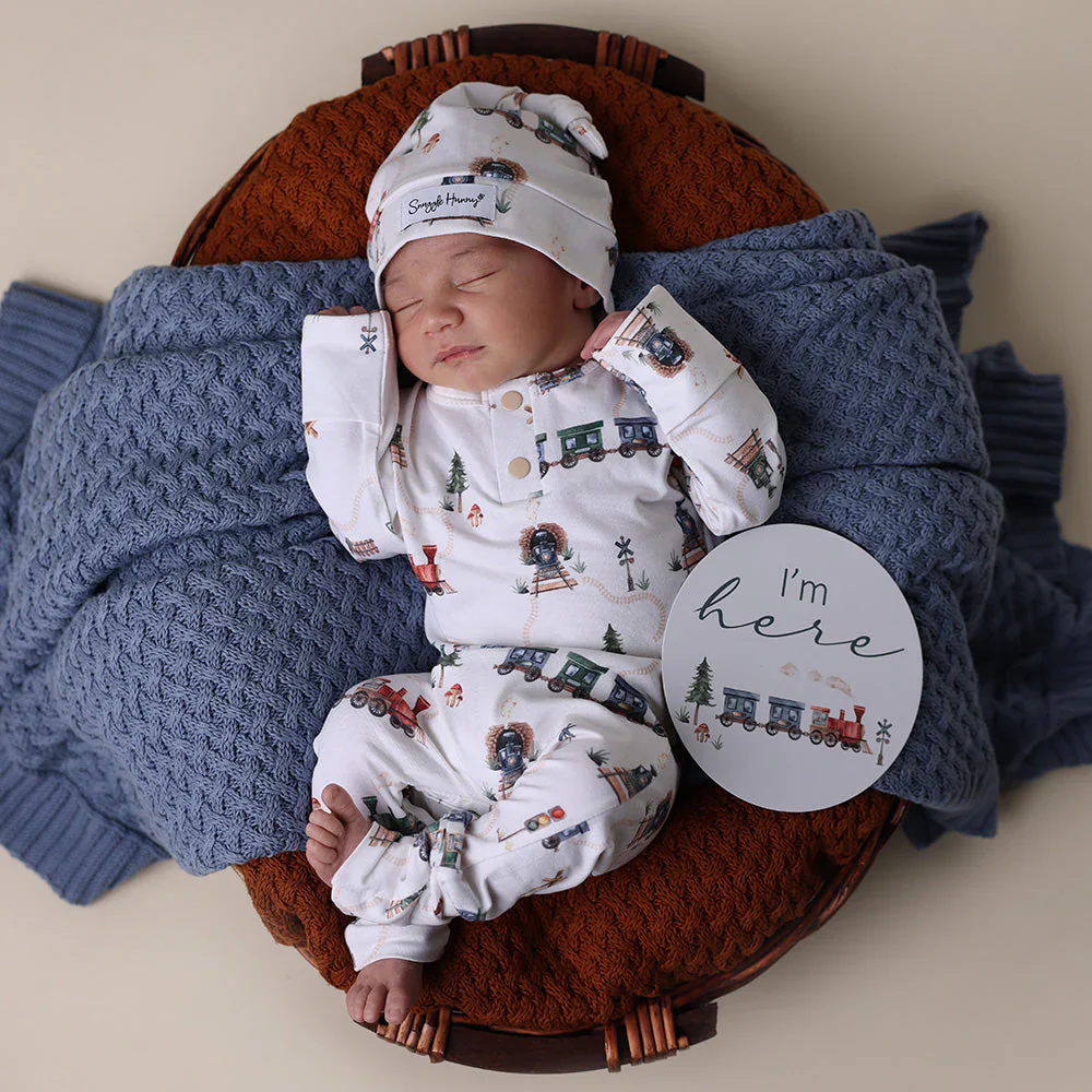 Snuggle Hunny, Trains Organic Growsuit - Image 6