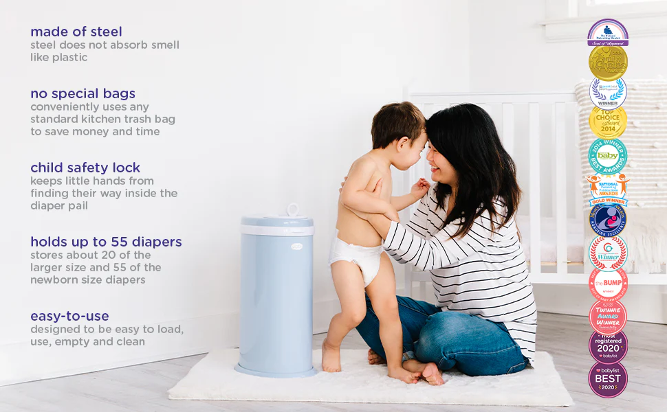 UBBI NAPPY PAIL - GREY - Image 7